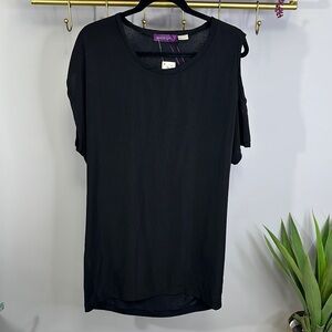 Deep Black Relaxed Short Sleeve T-Shirt